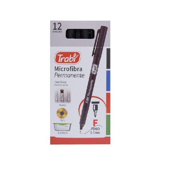 MICROFIBRAS PERMANENTE P/CD TRABI 0.3mm (Ne, Ro, Az, Ve)