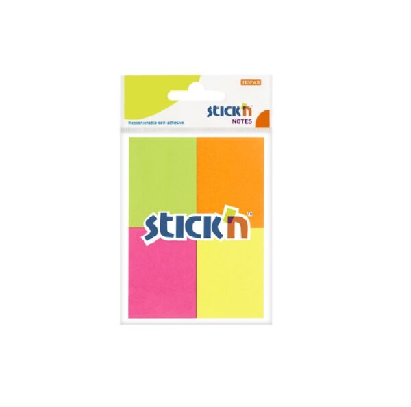 NOTAS AUTOADHESIVAS 38x50mm 200 HOJAS 4 COLORES FLUO STICKN 21091