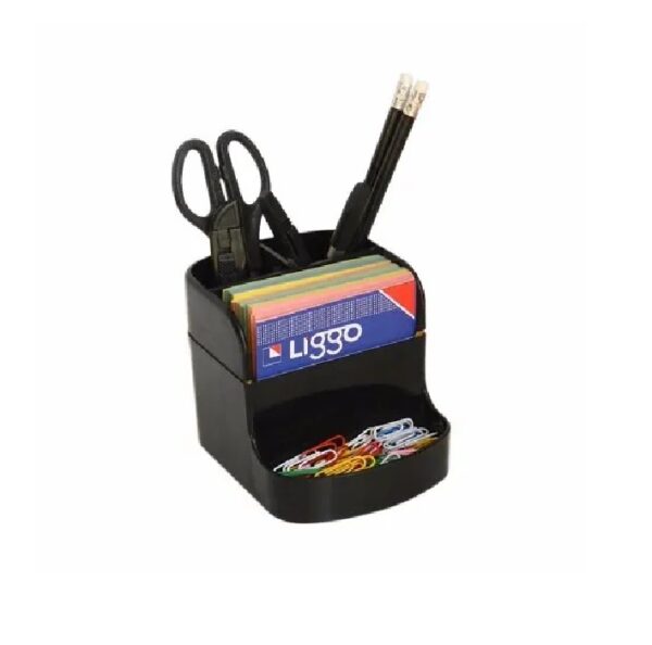 ORGANIZADORES ESCRITORIO LIGGO 4 CAVIDADES VACIO NEGRO LIGGO