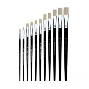 PINCELES CHATO CERDA CHINA BLANCA No  0 MANGO NEGRO AD-577