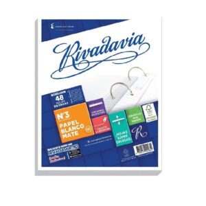 REPUESTOS HOJAS No3  24 HOJ.CUADRIC. BANDA REFORZ RIVADAVIA