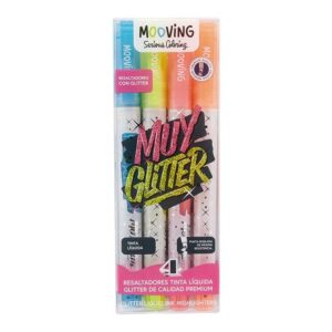 RESALTADORES MOOVING COLORING MUY GLITTER X4