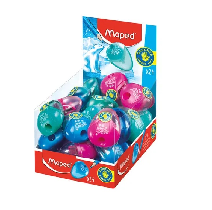 SACAPUNTAS IGLOO2 P/ZURDOS PLASTICO C/DEPOSITO MAPED