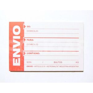 TALONARIOS DE ENVIO 40 HOJAS 10x14.8 CM BLANCO Y ROJO