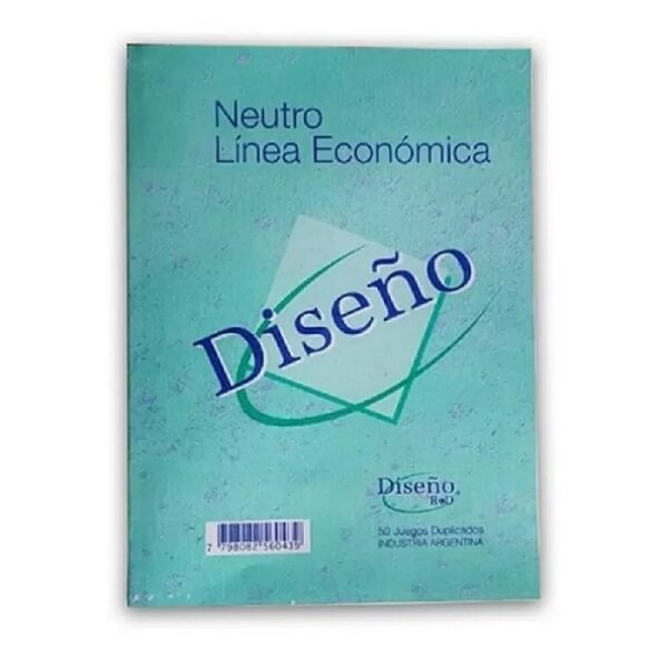 TALONARIOS NEUTRO DUPLICADOS 50 JUEGOS 20x16CM GRANDE ECONOMICO DISENO