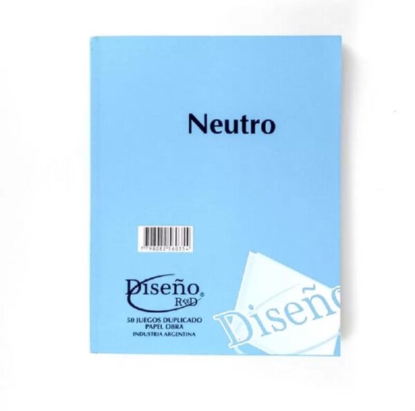 TALONARIOS NEUTRO DUPLICADOS 50 JUEGOS 20x16 CM GRANDE ?DISENO?