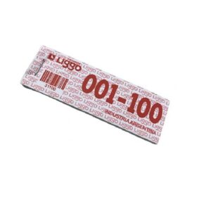 TALONARIOS NUMEROS GUARDARROPAS/RIFA 1 AL 100 11x3 CM