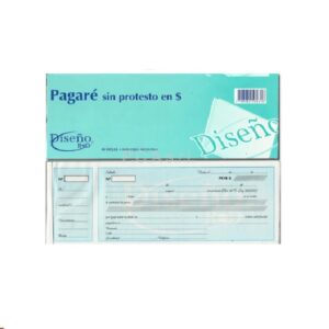TALONARIOS PAGARE EN PESOS 40 HOJAS 30x10 CM DISENO