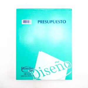 TALONARIOS PRESUPUESTO CHICO 100 HOJAS RAYADAS 16x21 CM DISENO