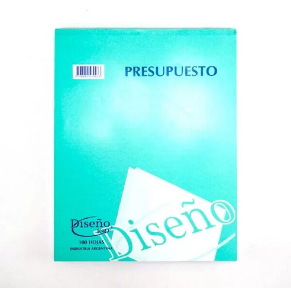 TALONARIOS PRESUPUESTO CHICO 100 HOJAS RAYADAS 16x21 CM DISENO