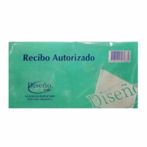 TALONARIOS RECIBO DUPLICADO AUTORIZADO 50 JUEGOS C/CARB 21x10CM DISEN