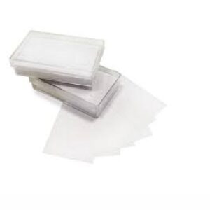 TARJETAS BLANCA OPALINA DE VISITA No1 9x5cm CAJA ACRILICOx100