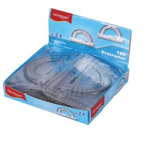 TRANSPORTADORES KEYROAD 180o/10cm CRISTAL