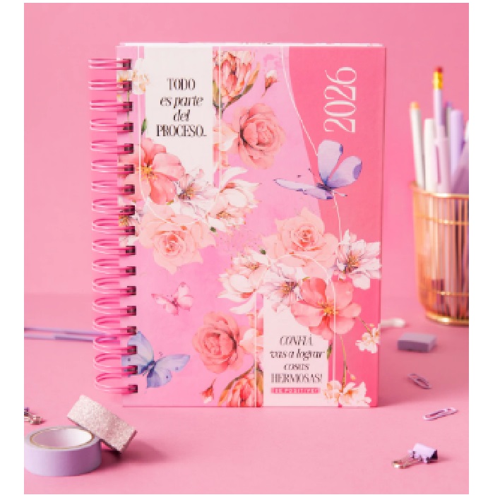 AGENDAS PUNTO CERO 15x21cm ESPIRALADA DIA POR PAGINA BE POSITIVE-CONFI