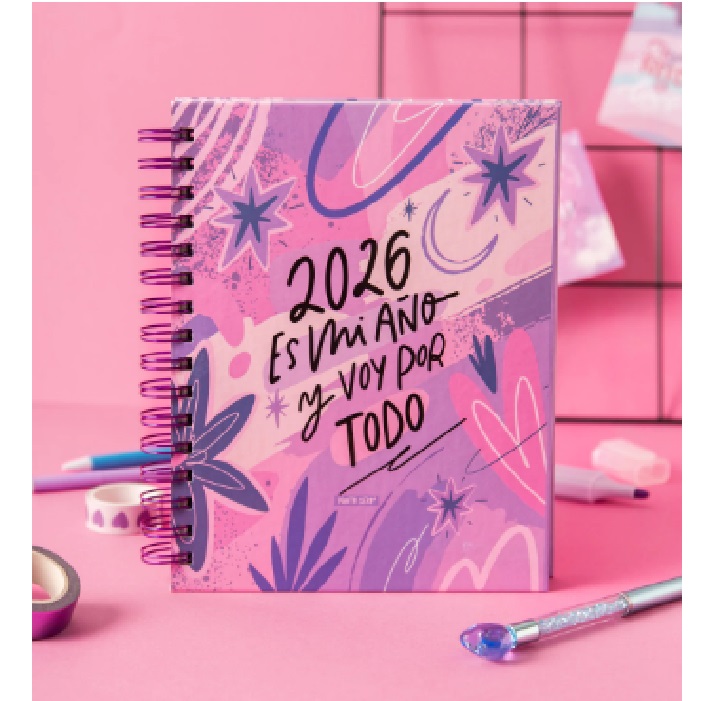 AGENDAS PUNTO CERO 15x21cm ESPIRALADA DIA POR PAGINA DOCENTE-ES MI ANO