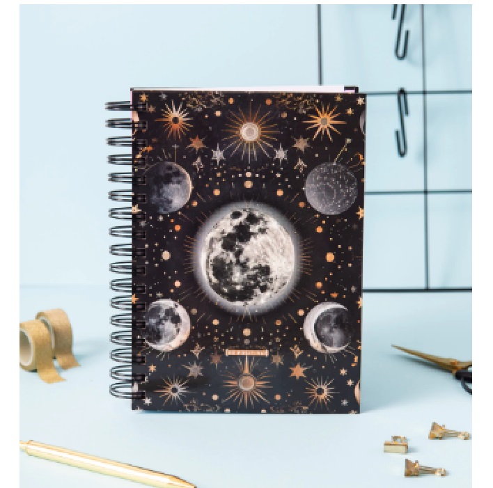 AGENDAS PUNTO CERO 15x21cm ESPIRALADA DIA POR PAGINA BE POSITIVE-LUNA