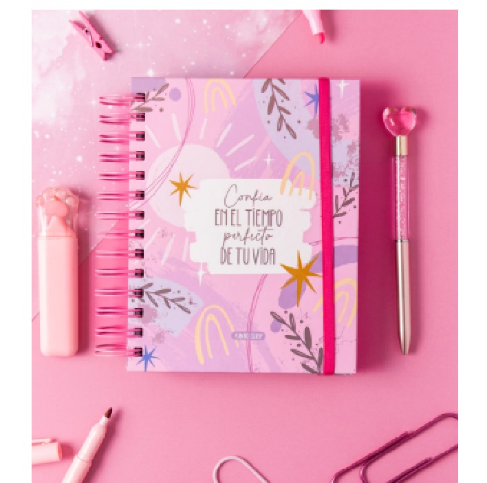 AGENDAS PUNTO CERO 15x19cm ESPIRALADA DIA POR PAGINA MODERNA-CONFIA