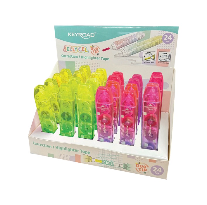 CORRECTORES CINTA + RESALTADOR KEYROAD 2 EN 1