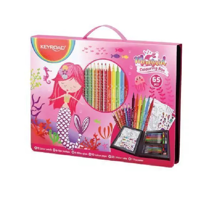 LAPICES COLORES SET 65 PIEZAS MERMALD KEYROAD