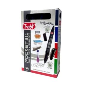 MARCADORES PERMANENTE DOBLE PUNTA NEGRO POCKET 311 TRABI