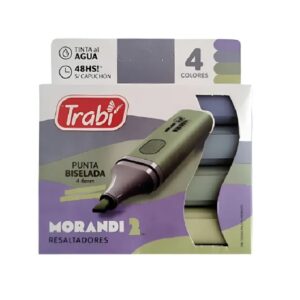 RESALTADORES TRABI PUNTA CHATA MORANDI-2 BLISTERx4 COLORES