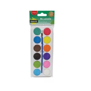 ACUARELAS PALETA 12 COLORES + PINCEL KEYROAD ESSENTIAL 23mm