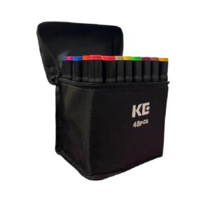MARCADORES PERMANENTES DOBLE PUNTA ESTUCHEX48 COLORES KENDRA