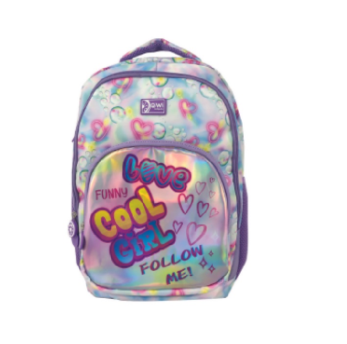 MOCHILAS 17 QiWi ESCOLAR BOLSILLO METALIZADO MOW109 - METALIZADA